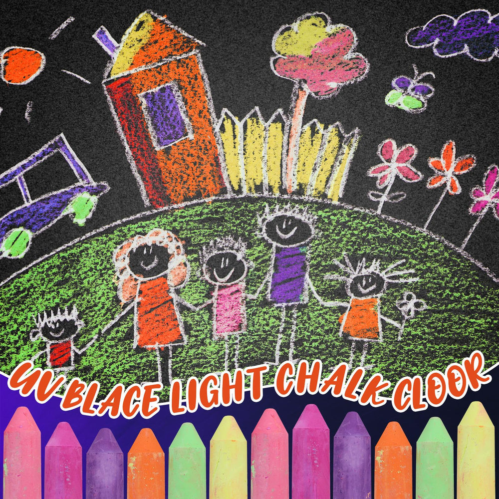 Feifeiya glow chalk is dustless and washable for clean outdoor drawing.