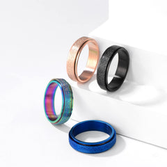 Fekang Anxiety Rings 4pc set on finger for comfortable daily wear
