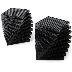Feleph black plate with holes aids versatile brick builds.