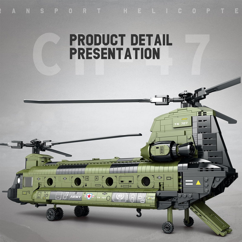 Feleph CH-47 Chinook model kit display area ideal for collectors and shelves
