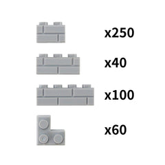 Feleph Masonry Bricks Set L-corner bricks enable clean corners