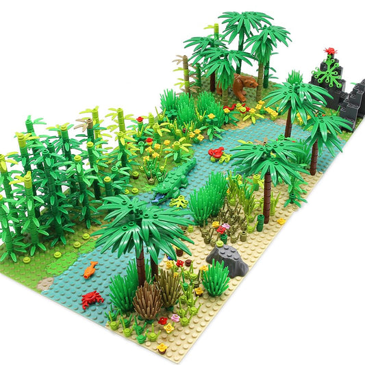 Feleph Rainforest Buildings setup for creative construction play