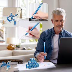 Felikray magnetic fidget pen demonstrates shape variants during transformations