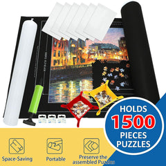 FELIZROCA puzzle glue sheets and mat trays ready for puzzle completion