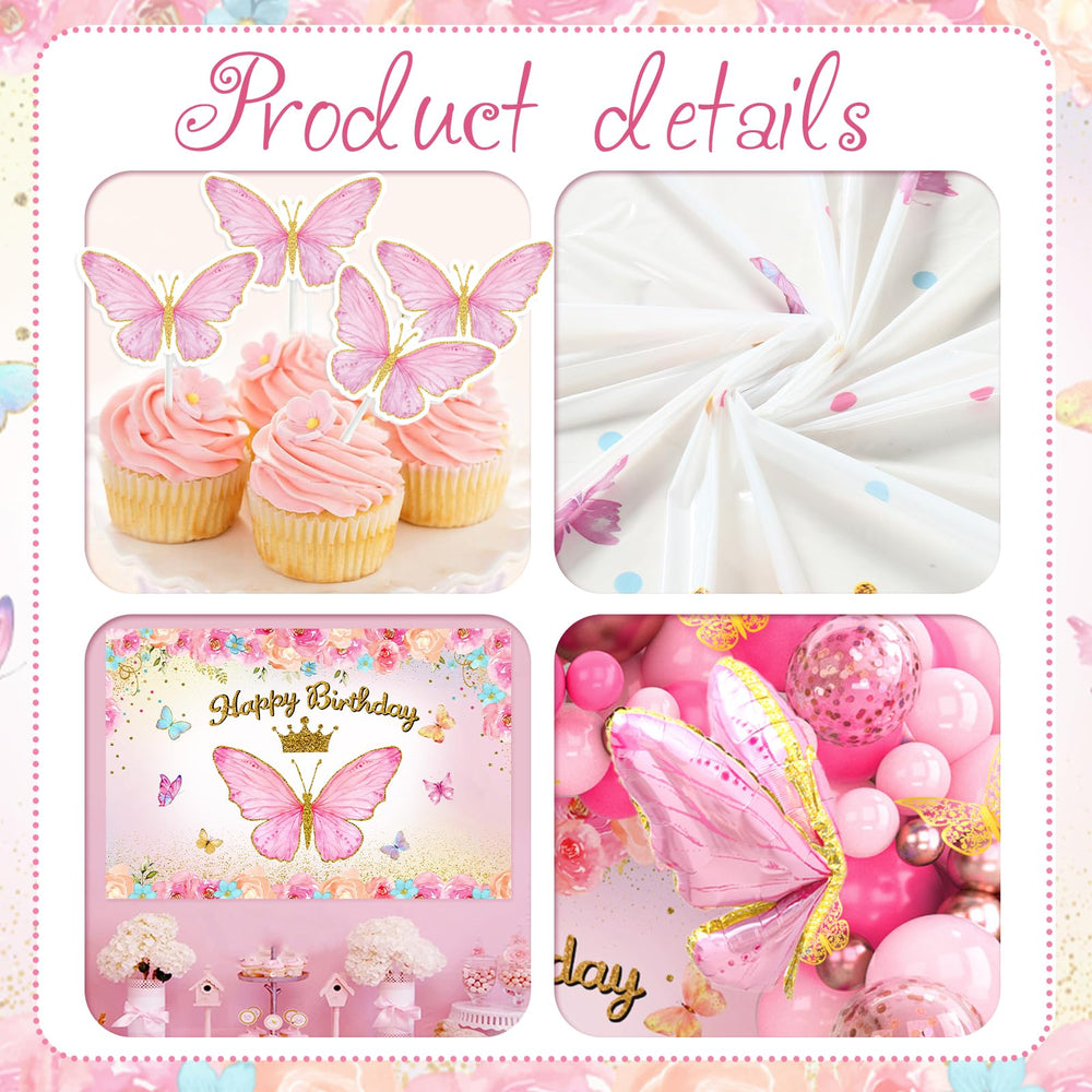 FengRise happy birthday butterfly banner enhances celebrations with a vibrant message.