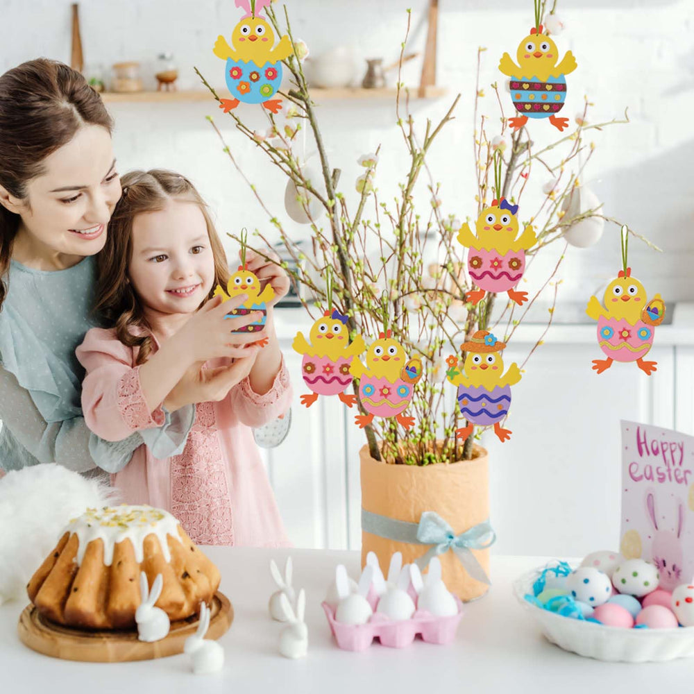 Fennoral Easter craft kit color palette with vibrant stickers for kids