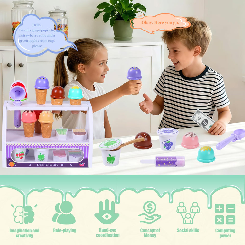 FENYAN purple ice cream scoop highlights action-ready play.