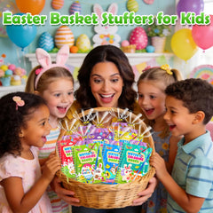 FEREDO KIDS spiral-bound Easter coloring book close-up highlighting travel-friendly size.