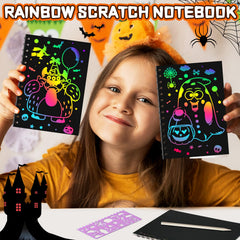 FEREDO KIDS rainbow scratch paper reveals vivid colors with every scratch