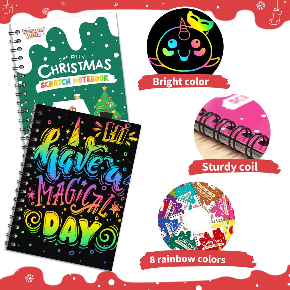 FEREDO KIDS scratch art stencil set — helps kids outline cute shapes quickly.