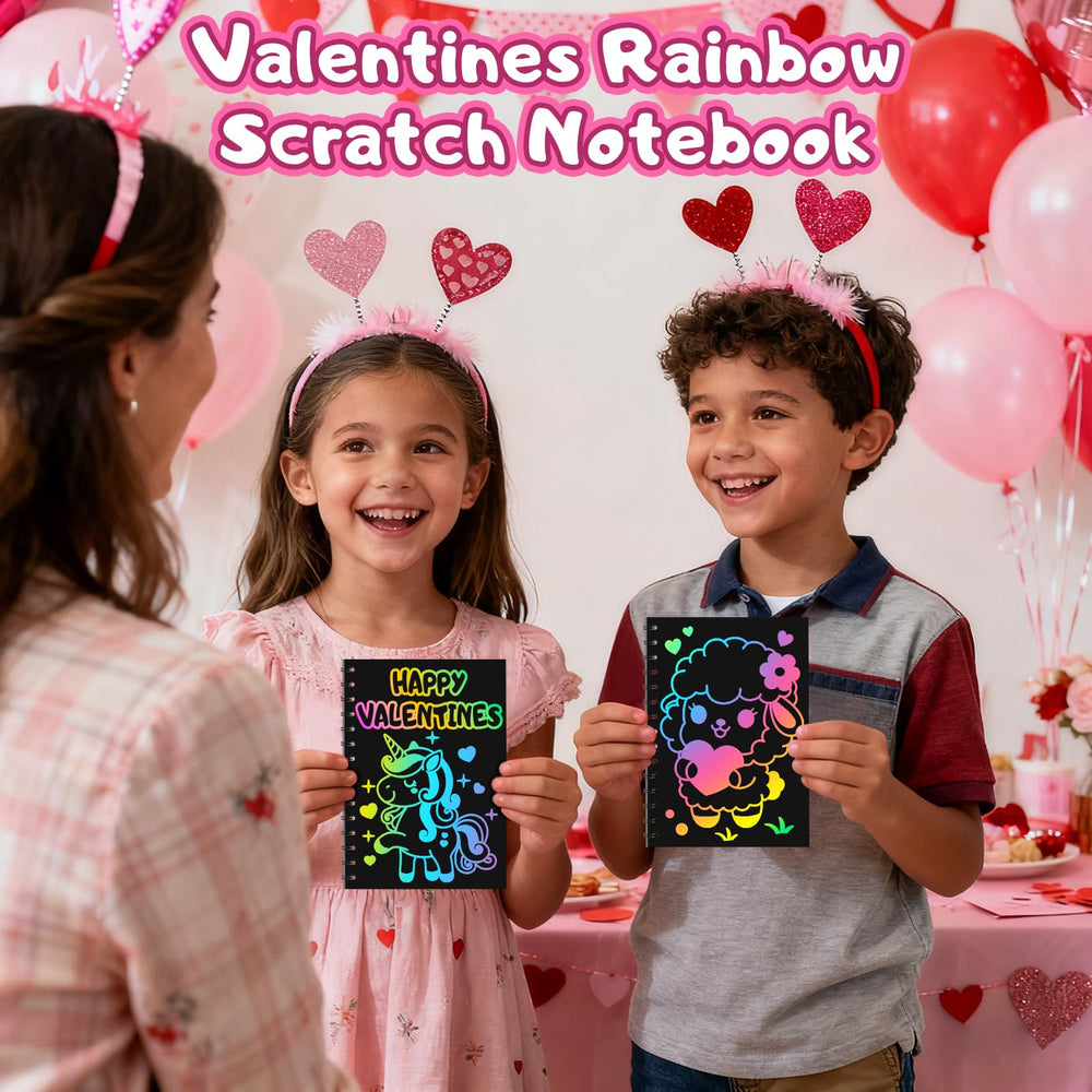 FEREDO KIDS scratch art stencils guiding cute shapes for colorful designs.