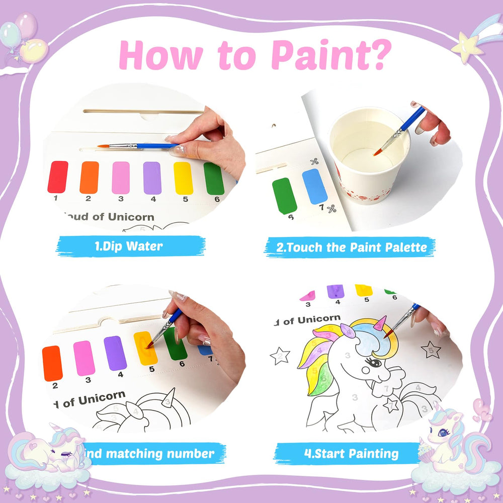 FEREDO KIDS mess-free painting: brush activates color with water.