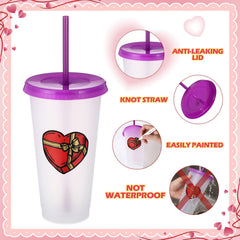 Red Ferrochef Valentine cup with lid for party drinks
