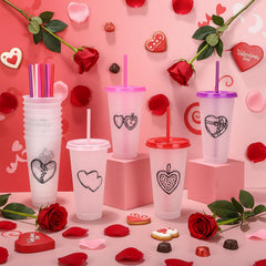 Valentine tumblers by Ferrochef showcasing personalized designs