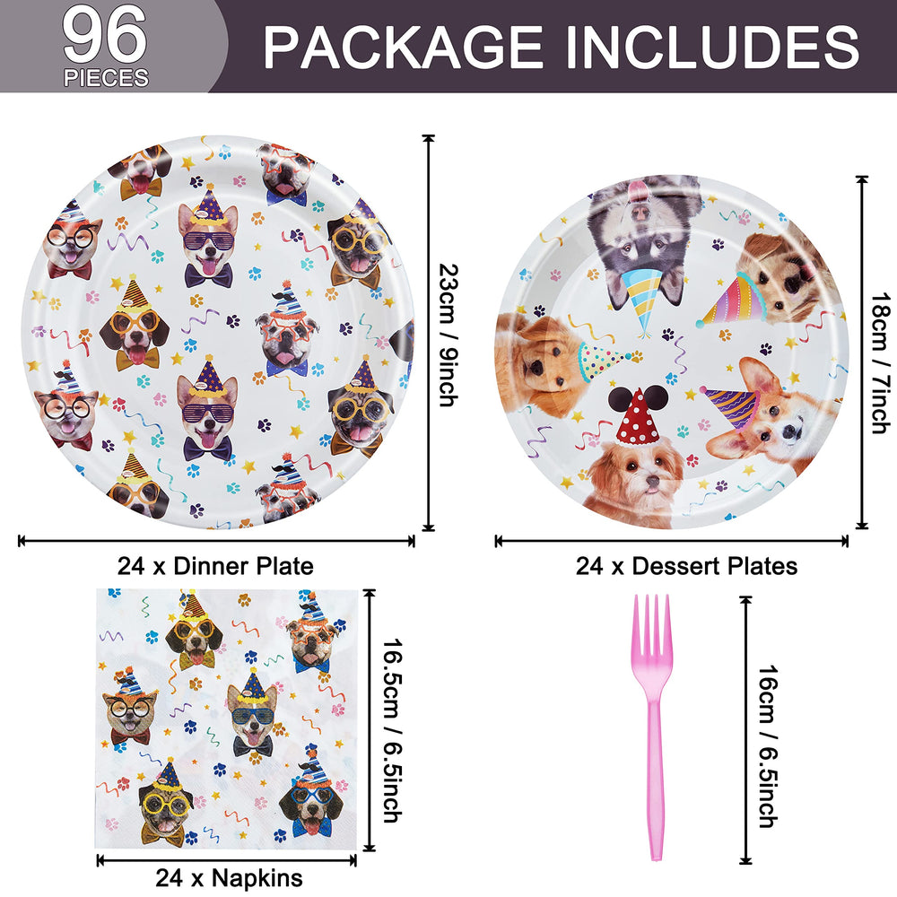Fesciory dog party plates 9inch ideal for main courses and generous servings