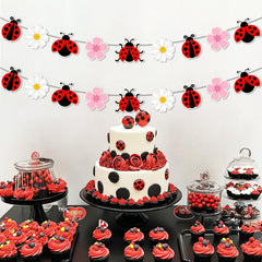 Festiblast daisy ladybug banner set 2 brightens girls' birthdays with playful details