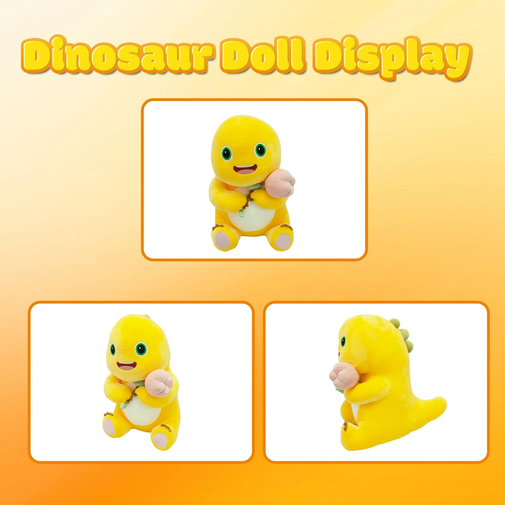 Fesuphy kawaii dinosaur pillow shows detailed embroidery for charm