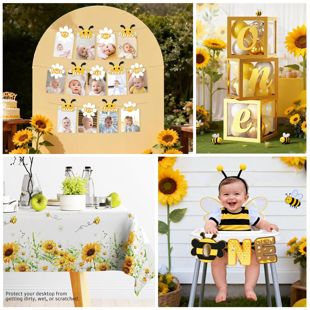Fexivo bee day backdrop banner creates a focal photo wall