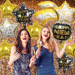 FEYG gold star foil balloons elevate balloon garlands and photos.