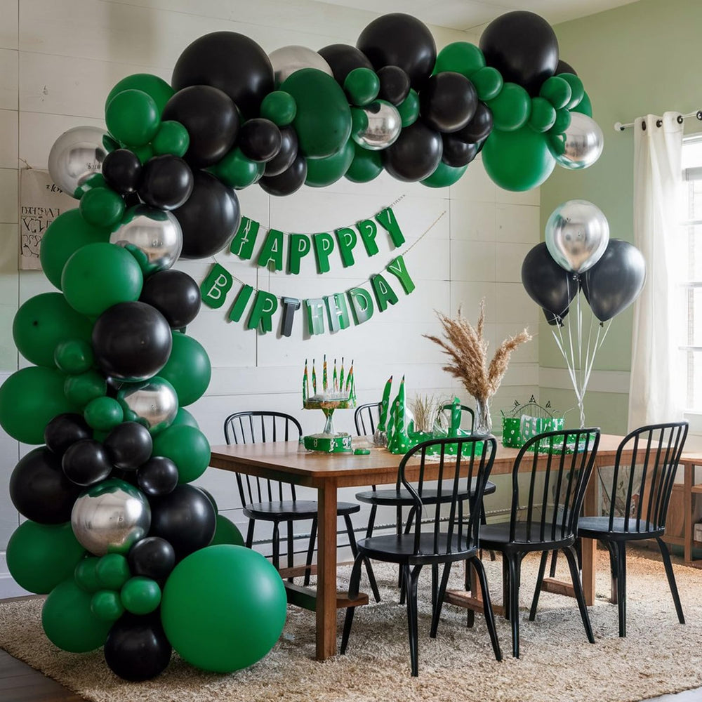 FEYG green-silver party-setup-ideas fits birthdays, graduations, and spring events.