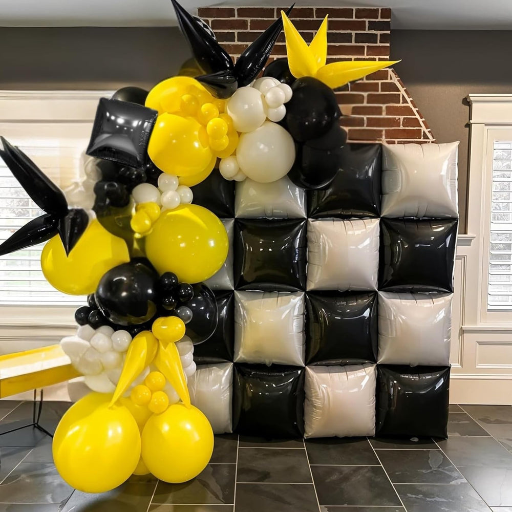 FEYG black and white balloons enhance event photography backdrops