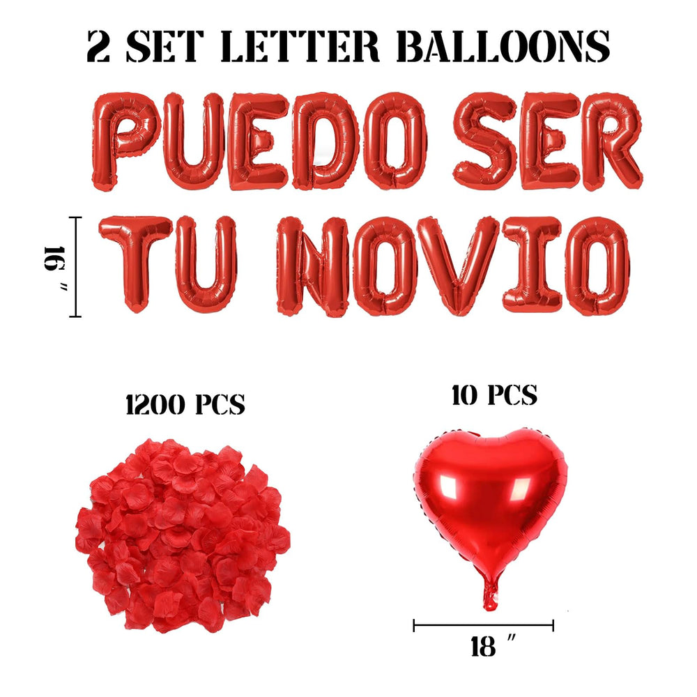 Fezava 18-inch red heart balloons add bold Valentine accents.