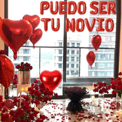 Fezava balloon arch setup with letters and hearts elevates celebrations.
