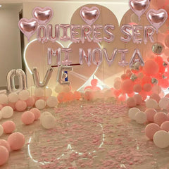 Fezava Party decor in rose gold theme for Valentines celebrations.