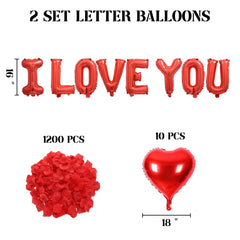 Fezava red heart balloons 18-inch add a romantic focal point.