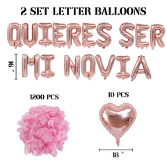 Fezava Rose Gold 18-inch heart balloons add warm celebratory ambiance.