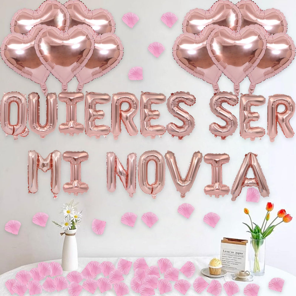 Fezava Rose Gold artificial rose petals enhance table decor and texture.