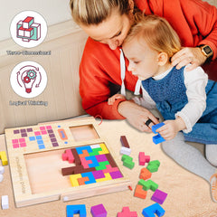 FFTROC colorful 3D Russian blocks promote creative construction and cooperative play