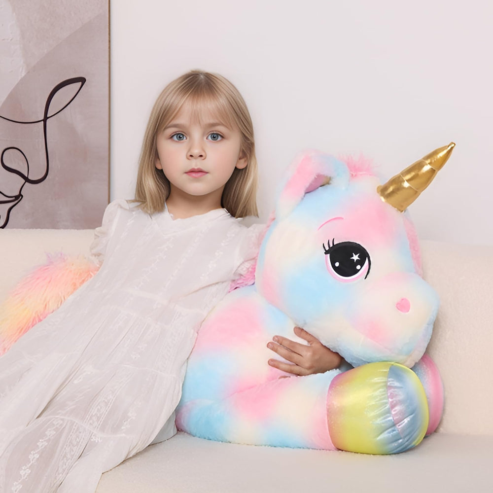 FFxiong 110 cm unicorn pillow with soft surface detail