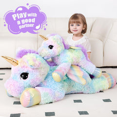 FFxiong 44-inch unicorn body pillow ideal for lounging