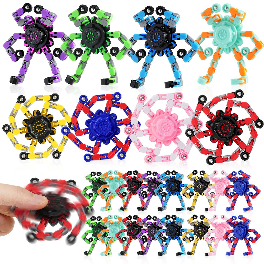 FGYLYOX transformable robot spinner in action for tactile play.