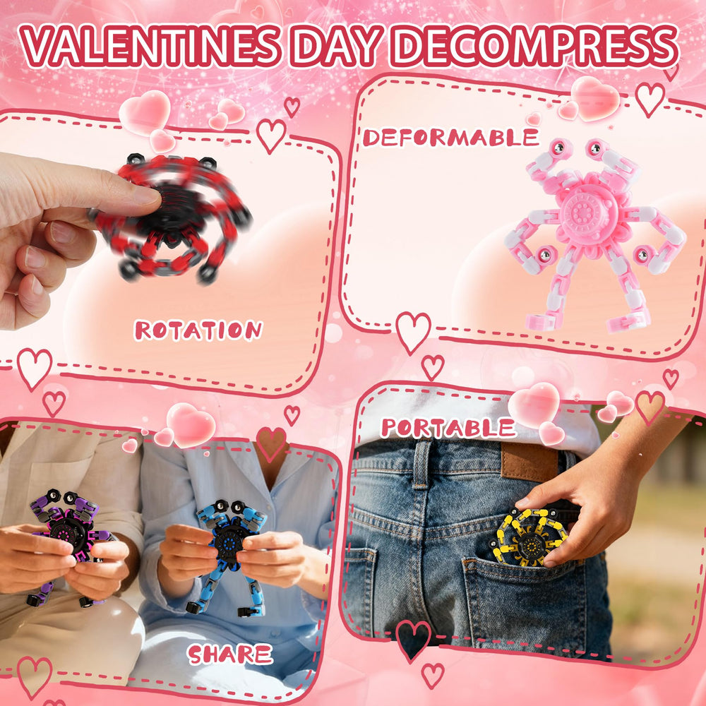 FGYLYOX valentines cards layout for school exchange with playful robot