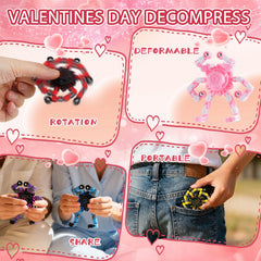 FGYLYOX valentines cards layout for school exchange with playful robot