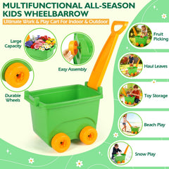 FHOZGECY long-handled leaf rake helps tidy garden scenes with ease.