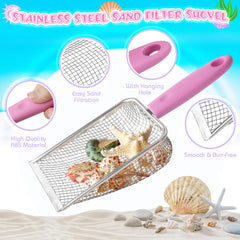 FHOZGECY metal beach mesh shovel, durable for daily digging.