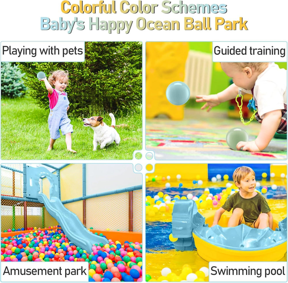 FHRILEK ball pit balls easy-clean surface for quick mess cleanup.