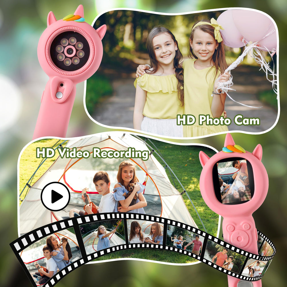 FHskFH Kids Microscope 2-inch IPS screen for easy photo and video capture.