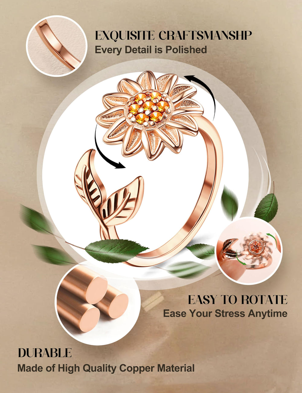FIBO STEEL evil-eye ring combines protection vibe with quiet spin.