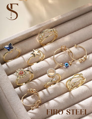 FIBO STEEL lattice-style ring complements outfits while staying discreet.