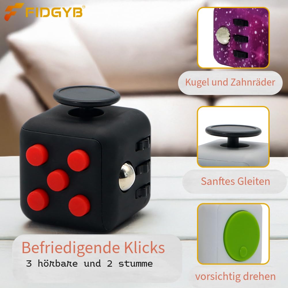 FIDGYB Cube lightweight and portable for stress relief anywhere.