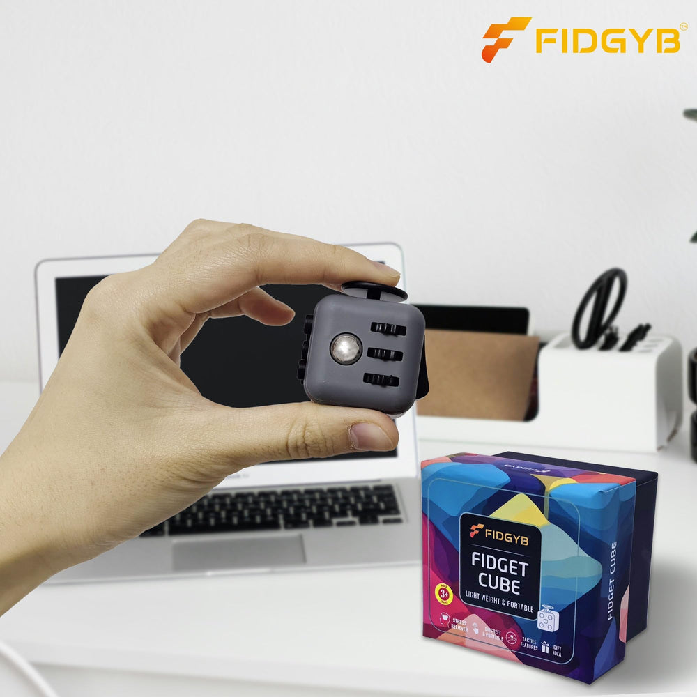 FIDGYB Cube pocket-size design fits bags for quick calm during busy days.