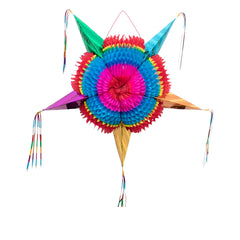 Fiesta Wraps pinata star 26in assembled as a festive centerpiece