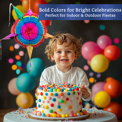 Fiesta Wraps pinata star 26in traditional materials like cardboard and tissue
