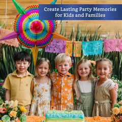 Fiesta Wraps tissue paper covering delivers vivid color and festive texture.