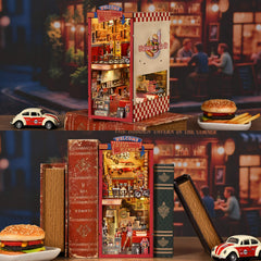 Fifijoy Book Nook Kit neon lights add cozy bookshelf ambiance.
