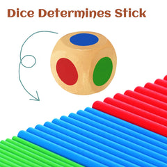 Figetget balance sticks laid out for careful placement and focus.